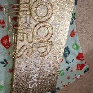 Gold Glitter Wall Art with Inspirational Message